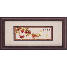 金箔畫 黃金畫 純金事事如意 (60x124cm)